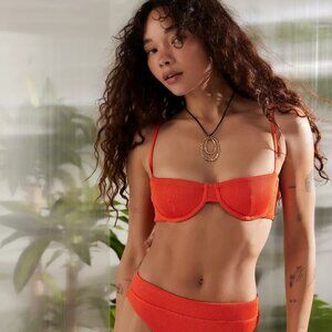NWT UO Out From Under Marilyn Underwire Red Bikini Top